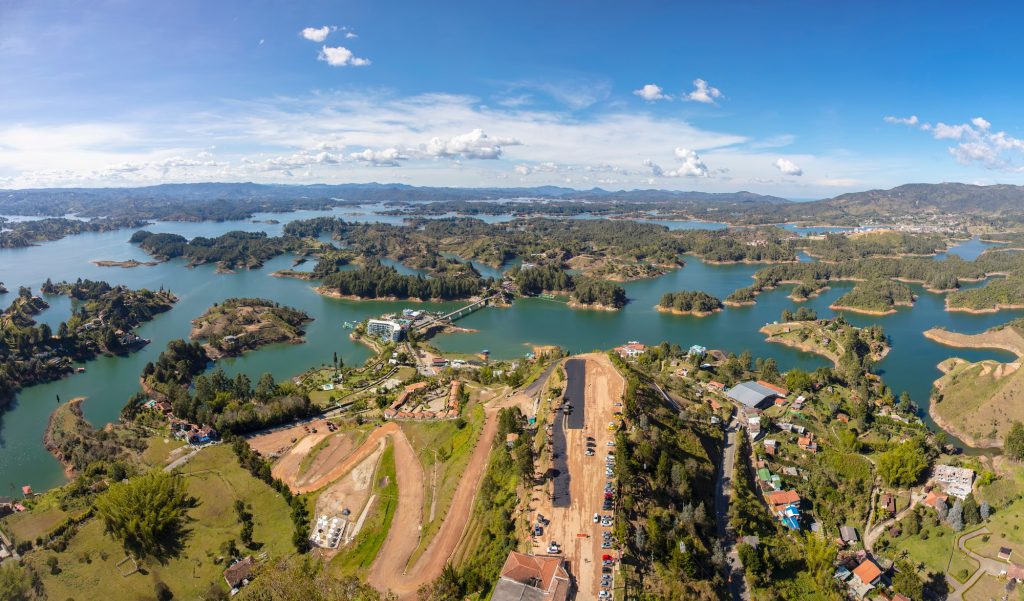 Guatape lake in Antioquia, Colombia